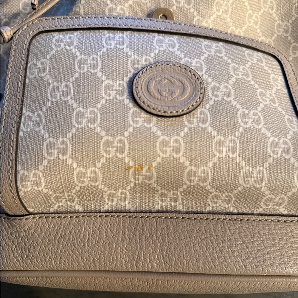 Gucci Ophidia Cream Drawstring Medium Backpack - Picture 6 of 6